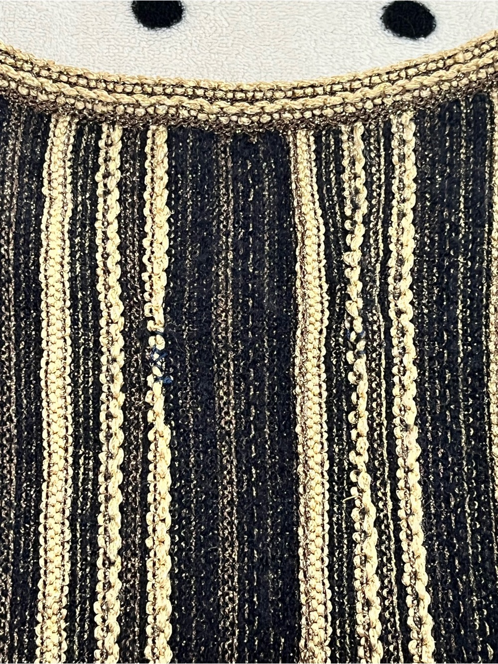 M Missoni Black & Gold Metallic Striped Knit Dress Size 40 - Picture 15 of 15